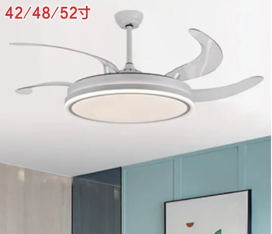 DecorBites™ LED Fan Lamp: Modern Invisible Ceiling Chandelier for Living Room, Bedroom & Dining Room Decorbites