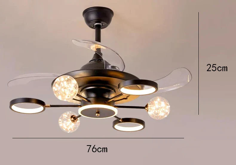 DecorBites™ Kids Bedroom Ceiling Fan with Remote Control & LED Light Decorbites