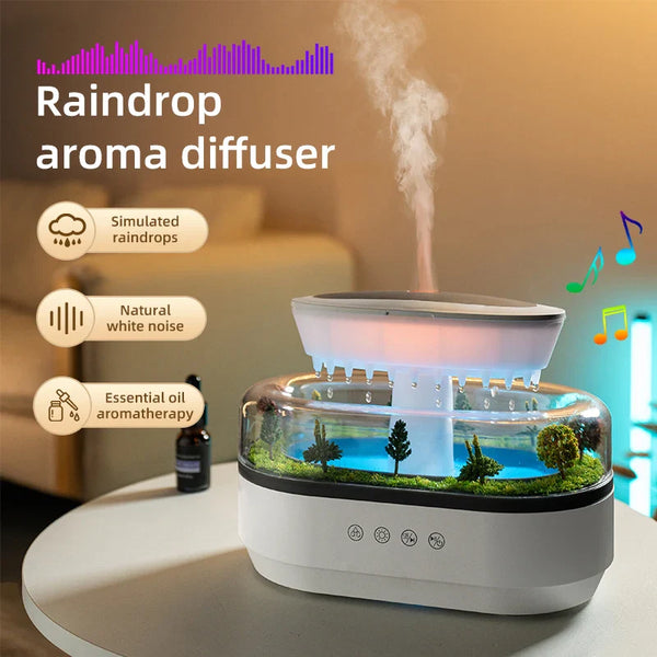 Raindrop Wellness Humidifier with LED & White Noise GOODSPHORIA.COM