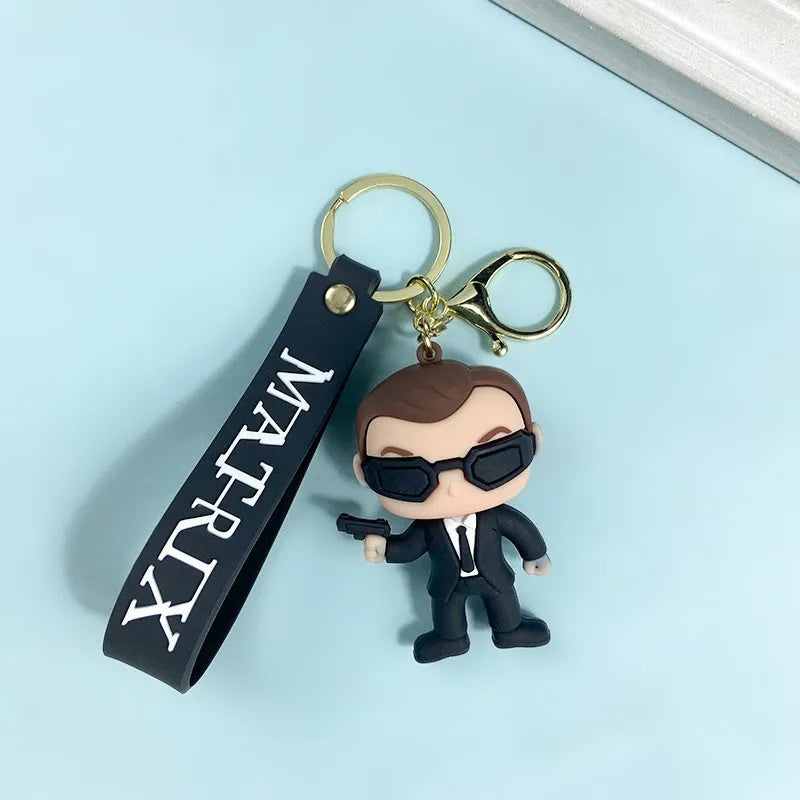Creative Movie Matrix Key Chain Cool Hacker Neo Tank Key chain men and women bag pendant wholesale