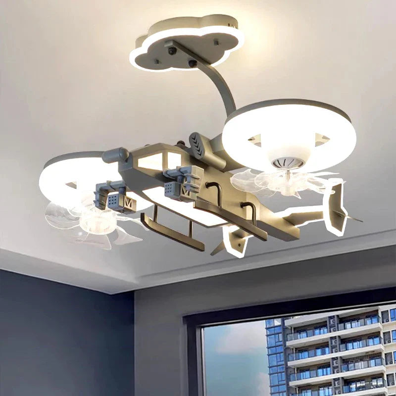 DecorBites™ Kids Bedroom Ceiling Fan with Light, Remote Control - Modern LED Lamp Decorbites