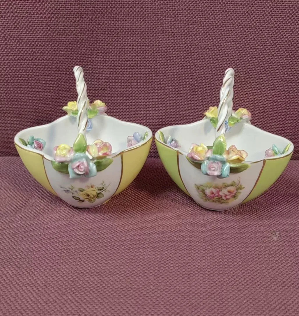 Resin Flower Jewelry Storage Box Vase Flower Basket  Jewelry Case Storage Jewelry Organizer Display Home Decor Ornament