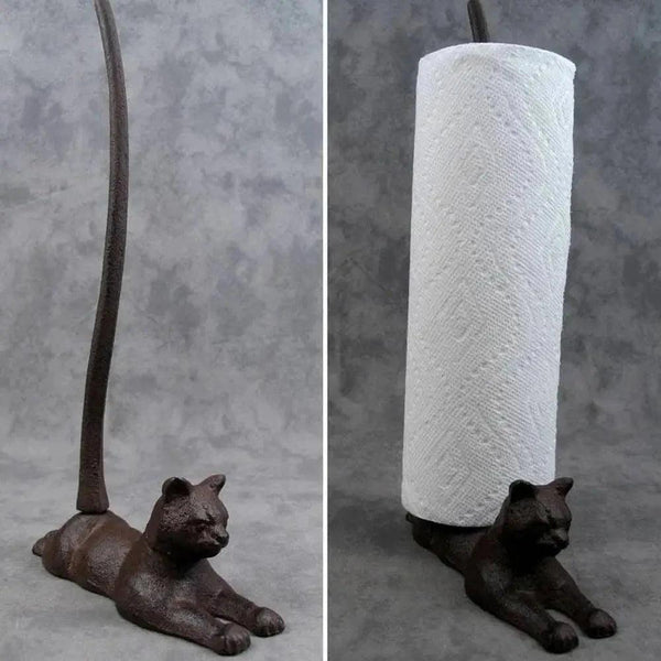 Yoga Frog Paper Holder Resting Cat Paper Towel Holder Roll Towel Organizer Rack for Kitchen Floor Countertop Living Room Decor DSers Fulfillment