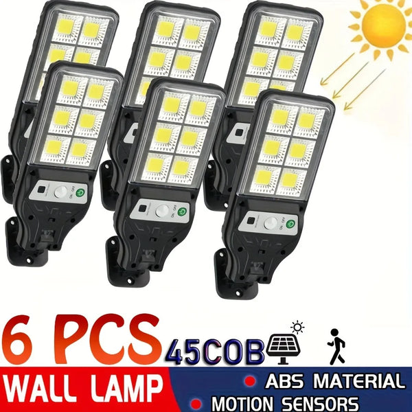 Wall Lamp, Solar Lamp, Lighting Mode, Motion Sensor Lamp Outdoor 9-grid Cob Solar Wall Lamp Garden Wall Courtyard Path Lighting