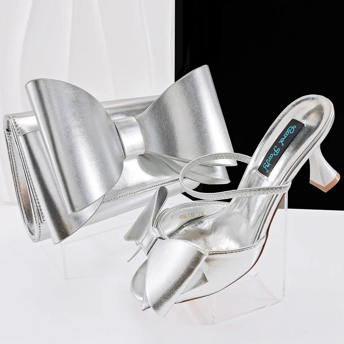 Lastest Italian Style Ladies Shoes with Matching Bag Set HVB1-1