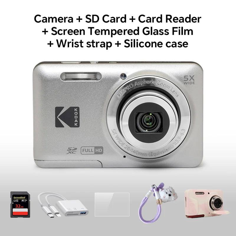 KODAK PIXPRO FZ55-RD 16MP Digital Camera 5X Optical Zoom 28mm Wide Angle 1080P Full HD Video 2.7