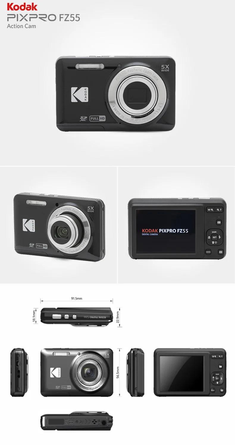KODAK PIXPRO FZ55-RD 16MP Digital Camera 5X Optical Zoom 28mm Wide Angle 1080P Full HD Video 2.7