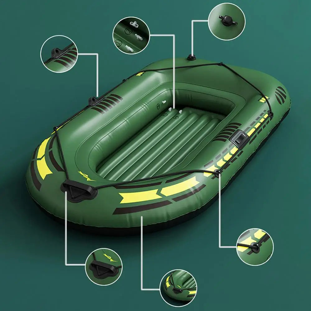 Inflatable Boat Iatable Boat Kayak Canoe Fishing Boat Portable Fishing Boat Raft for Lake with Oars Pump For Adults Fishing