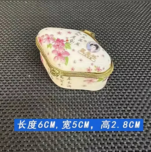 Cartoon 3D Relief Colorful Handdrawn Flower Tank Jar Jewelry Box Ring Box Tin Milk Jug Vase Tableware Household