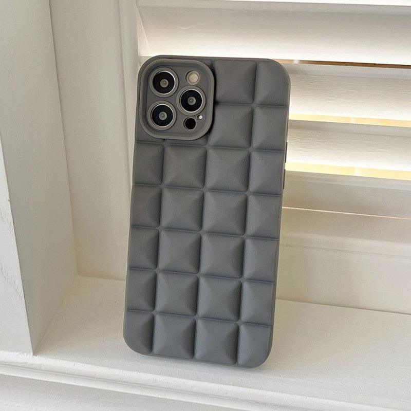 Unique Phone Case For iPhone 14 Pro 13 12 11 Pro Fashion 3D Soft Silicon Shockproof For iPhone 14 Case Bubble Case Cute Full Body Shape Soft Silicone Slim Cushioned Beautiful Elegant Case For Women
