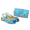 Italian Shoe and Bag Set HAS11-1 - SKY BLUE / 41