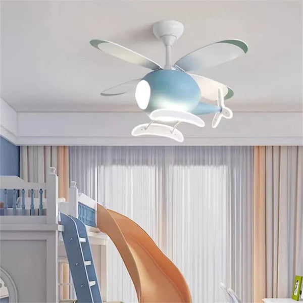DecorBites™ Helicopter Ceiling Fan Chandeliers: Nordic Creative Kids Room Decor Lamp Decorbites