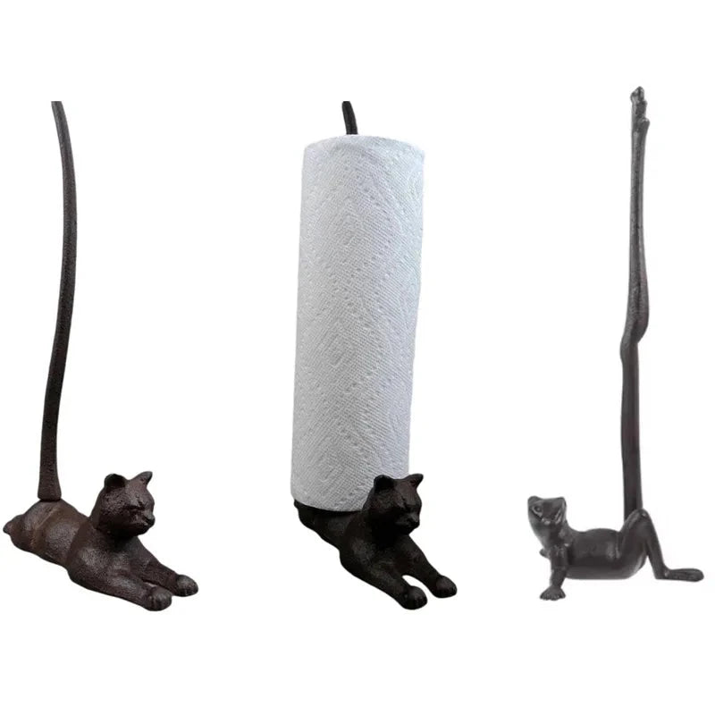Yoga Frog Paper Holder Resting Cat Paper Towel Holder Roll Towel Organizer Rack for Kitchen Floor Countertop Living Room Decor DSers Fulfillment
