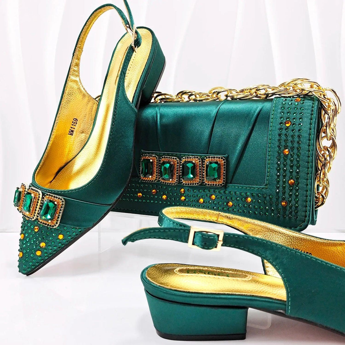 Lastest Italian Style Ladies Shoes with Matching Bag Set HMP1-9