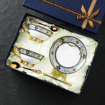 Retro European bone china coffee cup set ceramic high value water cup light luxury cup saucer afternoon tea cup tea set