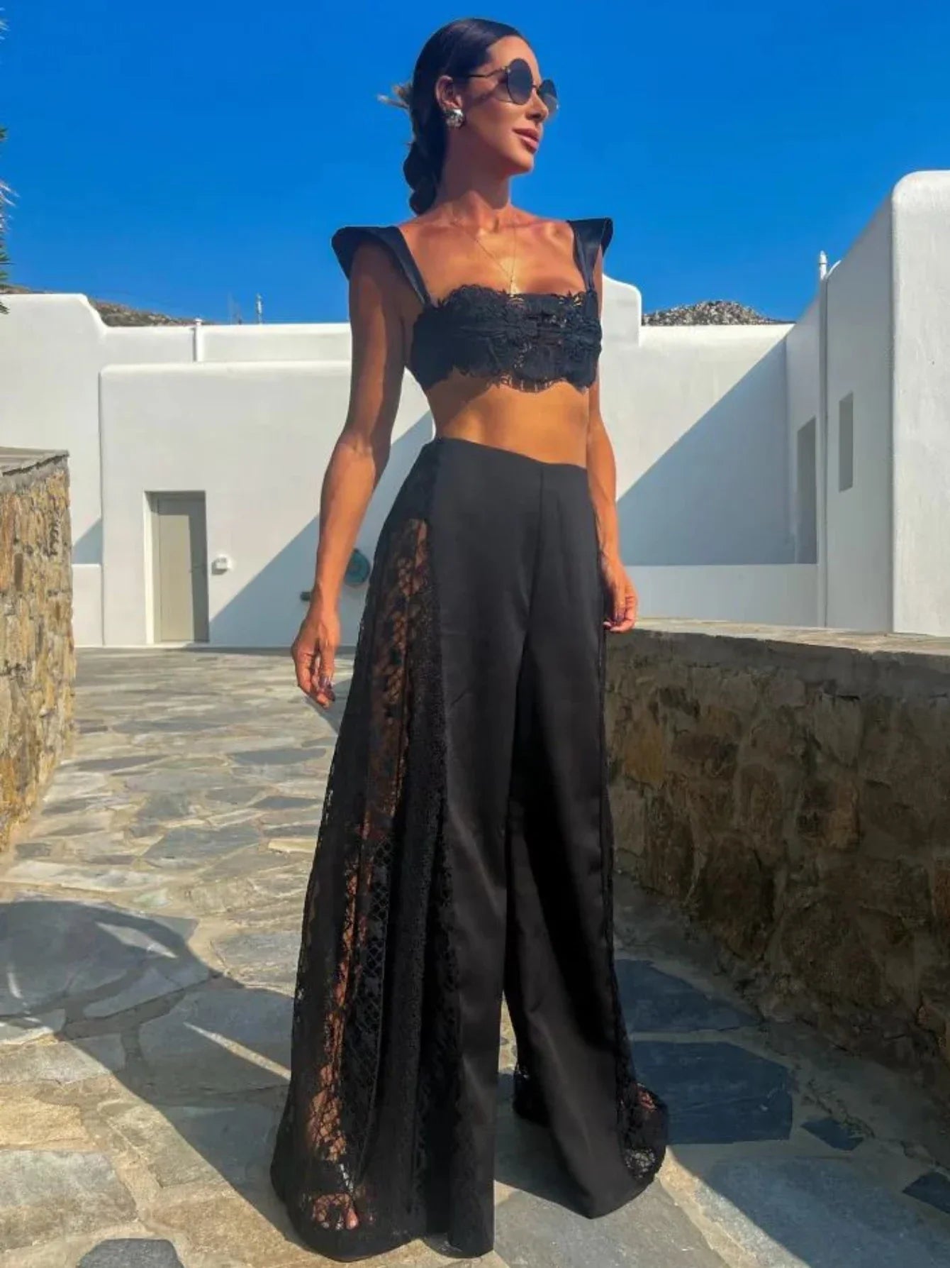 Sexy Black Lace Three Piece swimsuit - Sexikinis Swim