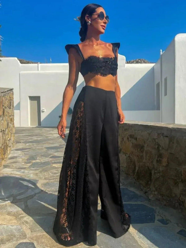 Sexy Black Lace Three Piece swimsuit - Sexikinis Swim - Gifts for You 'n Me