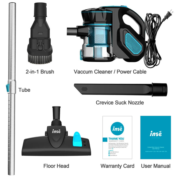 Vacuum Cleaner  18Kpa Powerful Suction 600W Motor Stick Handheld Vaccum Cleaner BLAKHOM