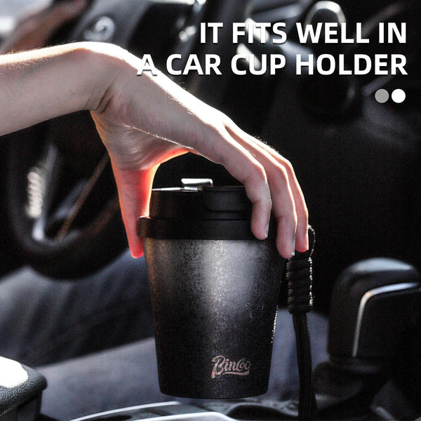 280ml Double Wall Ceramic Lined Travel Mug Car