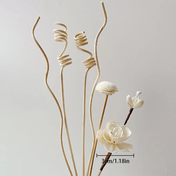 1 Set Diffuser Sticks Flower Aromatherapy Rattan No Fire Aroma Diffuser Sticks Home Living Room Aromatic Incense Supplies