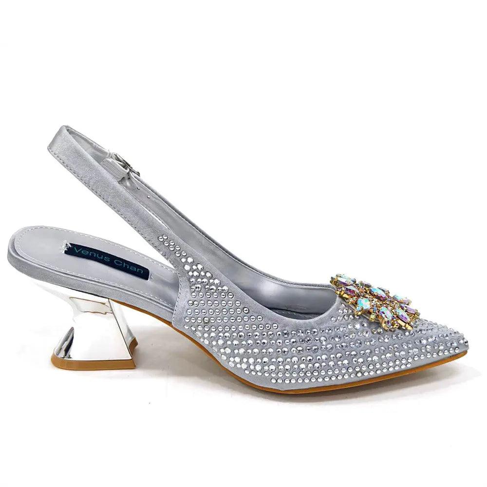 Italian Design Shoes And Bag Paired With Handmade Petal Clutches