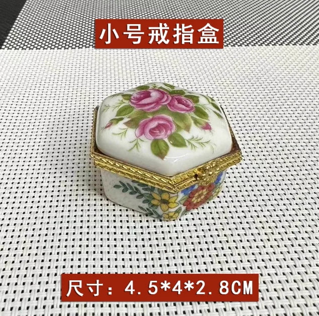 Cartoon 3D Relief Colorful Handdrawn Flower Tank Jar Jewelry Box Ring Box Tin Milk Jug Vase Tableware Household