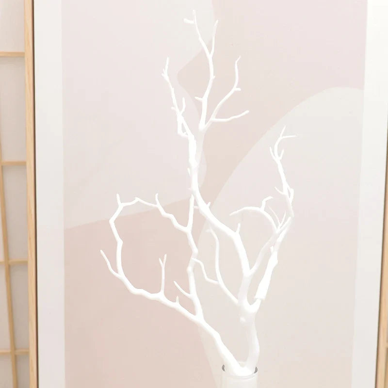 2pc Plastic Artificial Antlers Tree Branches Plant Twigs Witch DIY Headband Accessories Wedding Party Xmas Halloween Decorations