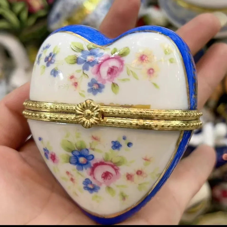 Ceramics Flower Jewelry Storage Box Vase Flower Basket Jewelry Case Storage Jewelry Organizer Display Gifts Home Decor Ornament