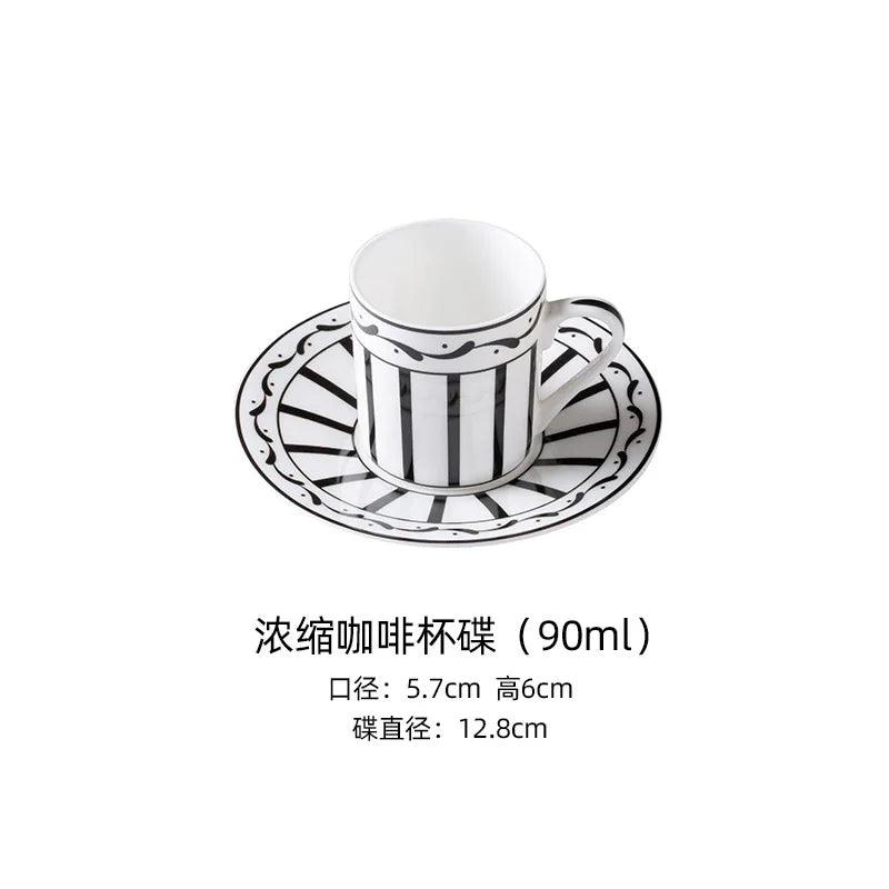 Bone china plates, coffee cups, home high-end shallow flat plates, Western cuisine plates, steak plates, creative hotel meals