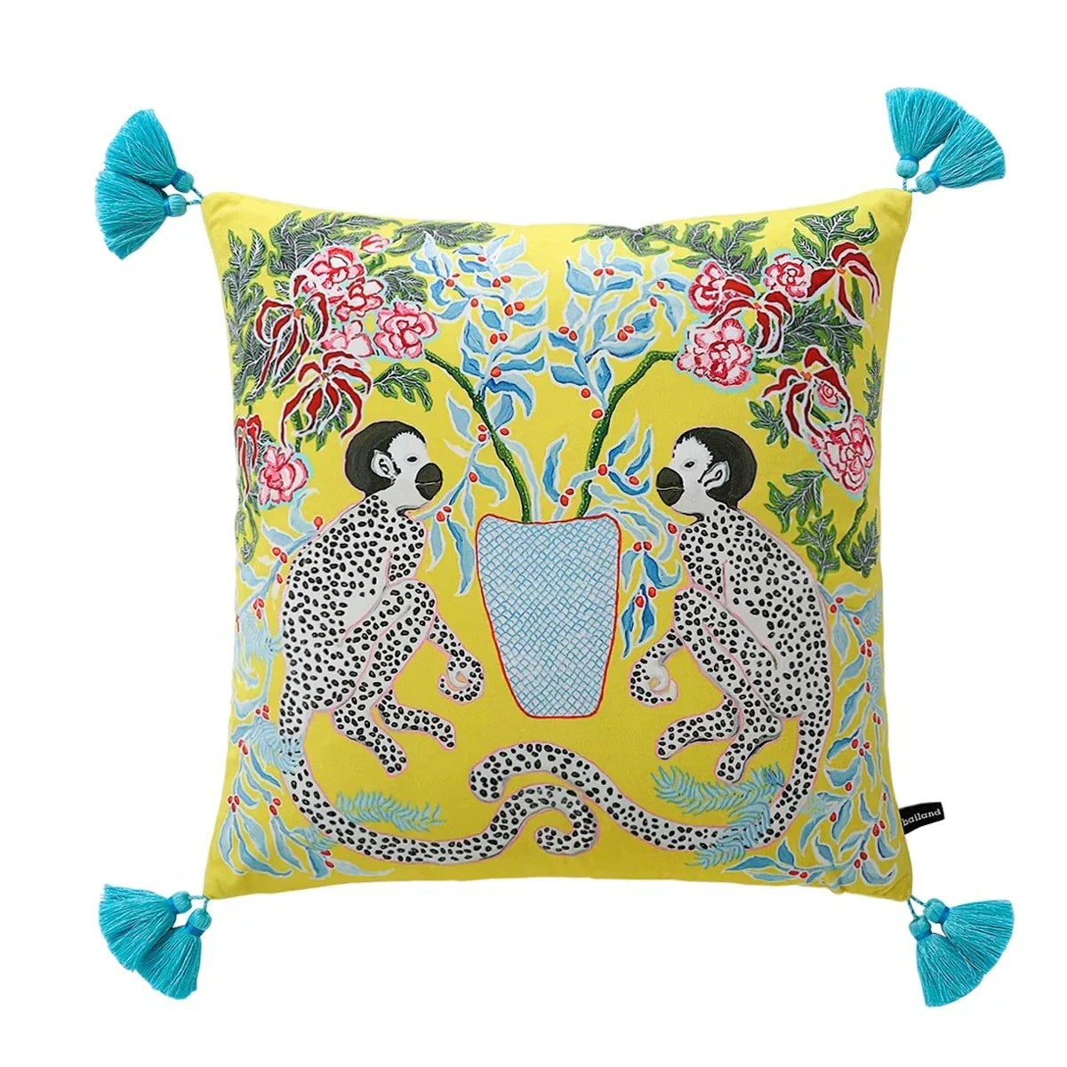 Cheetah Tassel Cushion Cover