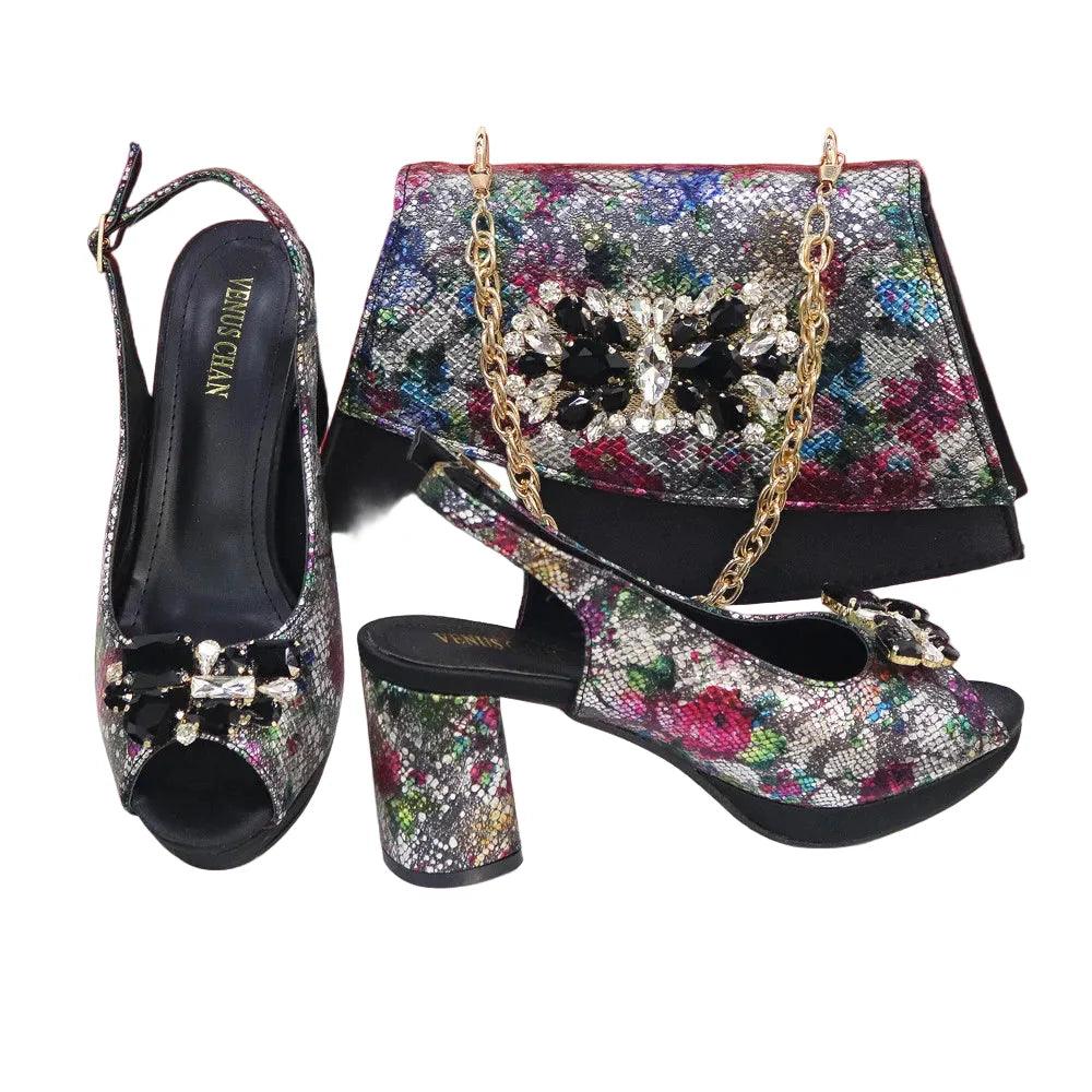 Italian Style Evening Party shoes And Bag Set TYR543