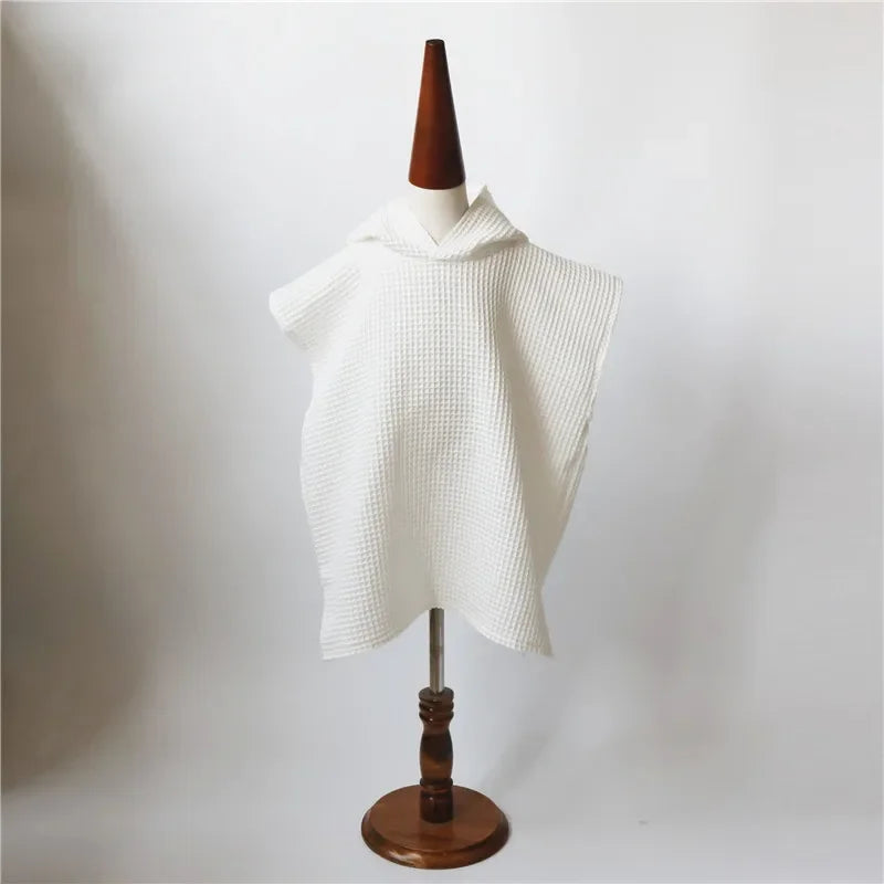 Baby Bath Cotton Waffle Hooded Towels