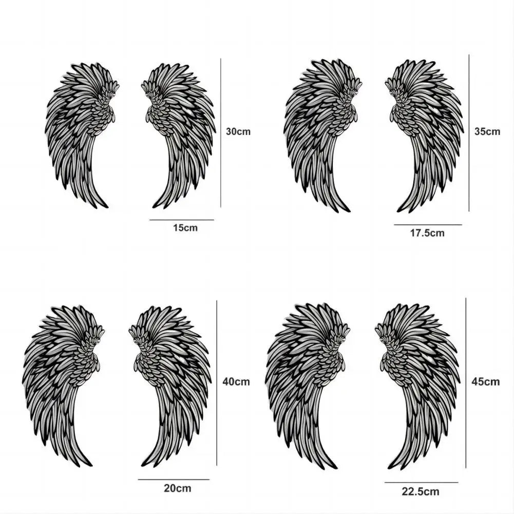 1 Pair Angel Wings Metal Wall Art Decor with Led Lights Wall Hanging Decorations Wall Sculpture Art Angel Wing Decor Photography