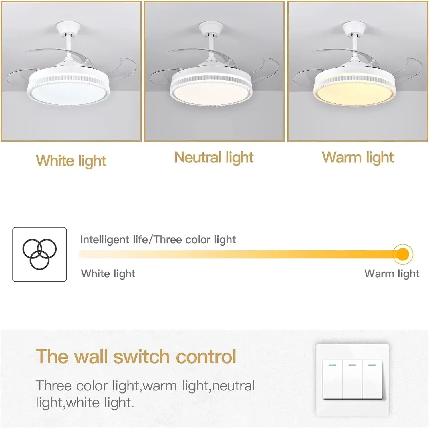 DecorBites™ LED Bladeless Ceiling Fan Chandelier for Modern Smart Home Decor Decorbites