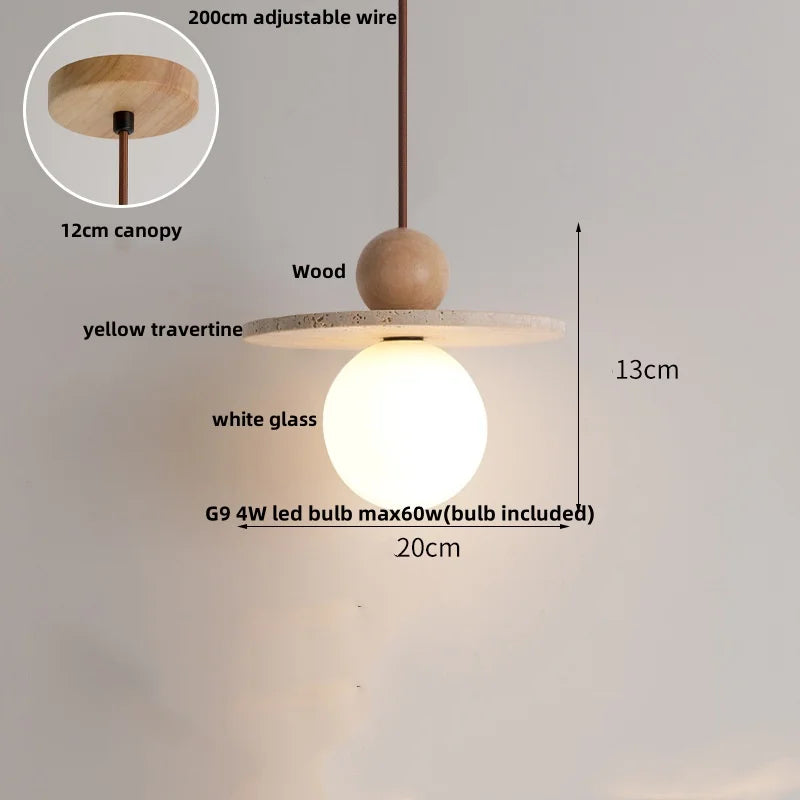 Travertine Wabi Sabi Pendant