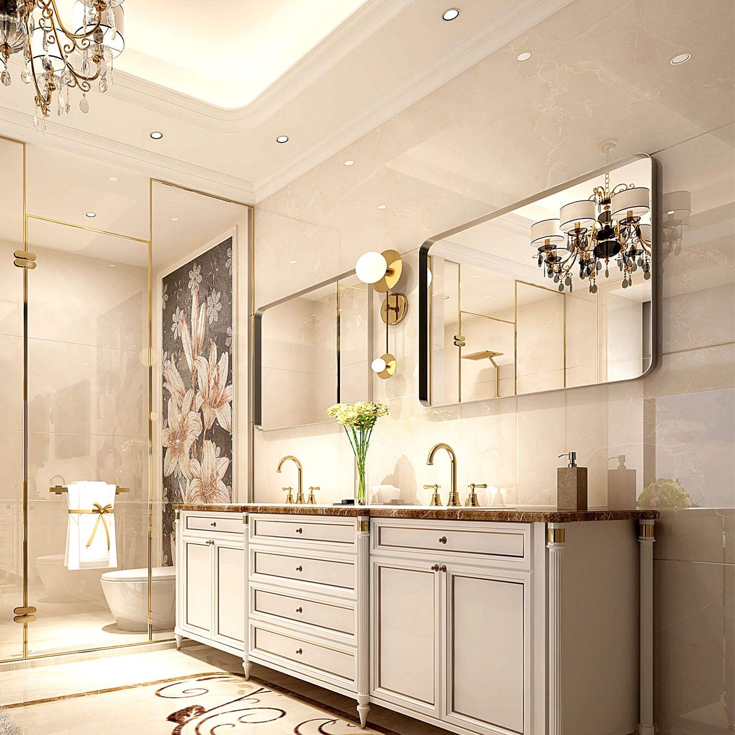 30x20inch Glossy Brushed Silver Rectangle Bathroom Mirror Ennovanest Limited