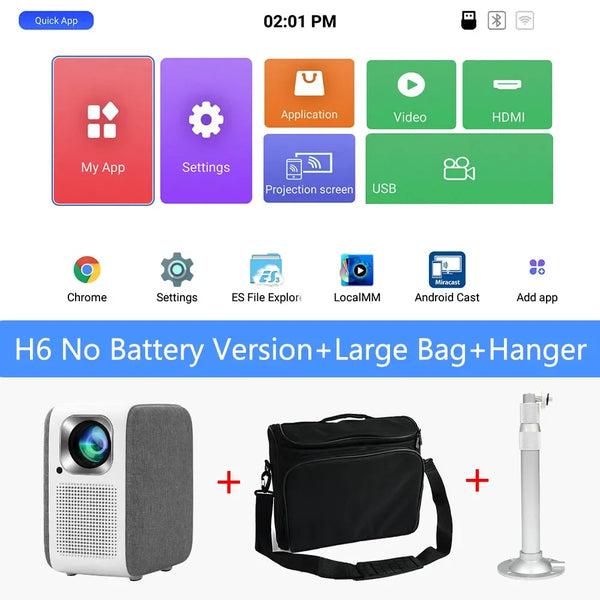Original Touyinger H6 LED Android Projector Full HD 1080P Outdoor projectors WIFI Portable Beamer MINI TV Led Home Theater - Gifts for You 'n Me