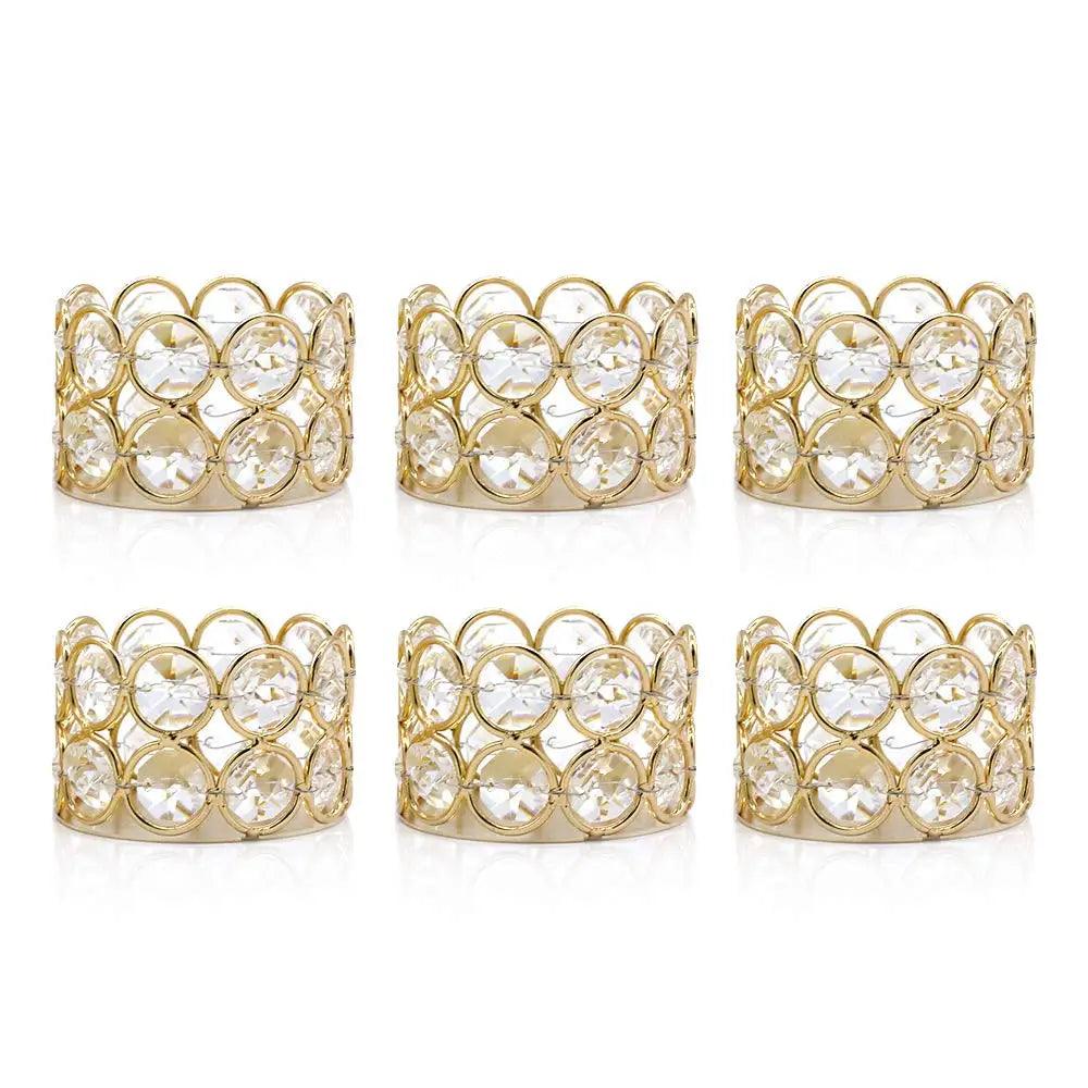 1/6pcs Candlesticks Crystal Tea Light Table Decoration Gift Box Candles Holder for wedding Valentine's Day Home Decor Tea Candle