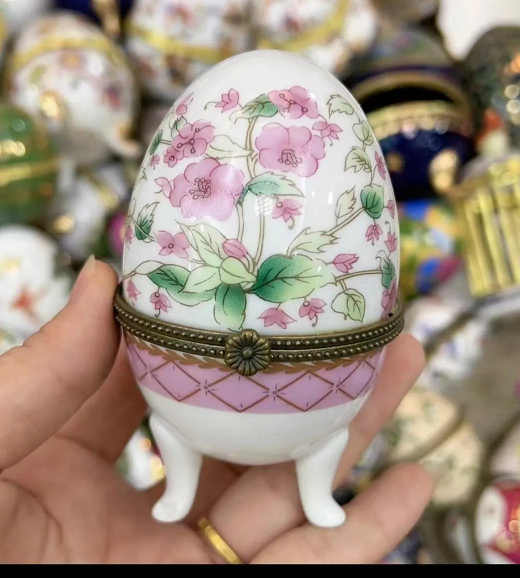 Ceramics Flower Jewelry Storage Box Vase Flower Basket Jewelry Case Storage Jewelry Organizer Display Gifts Home Decor Ornament