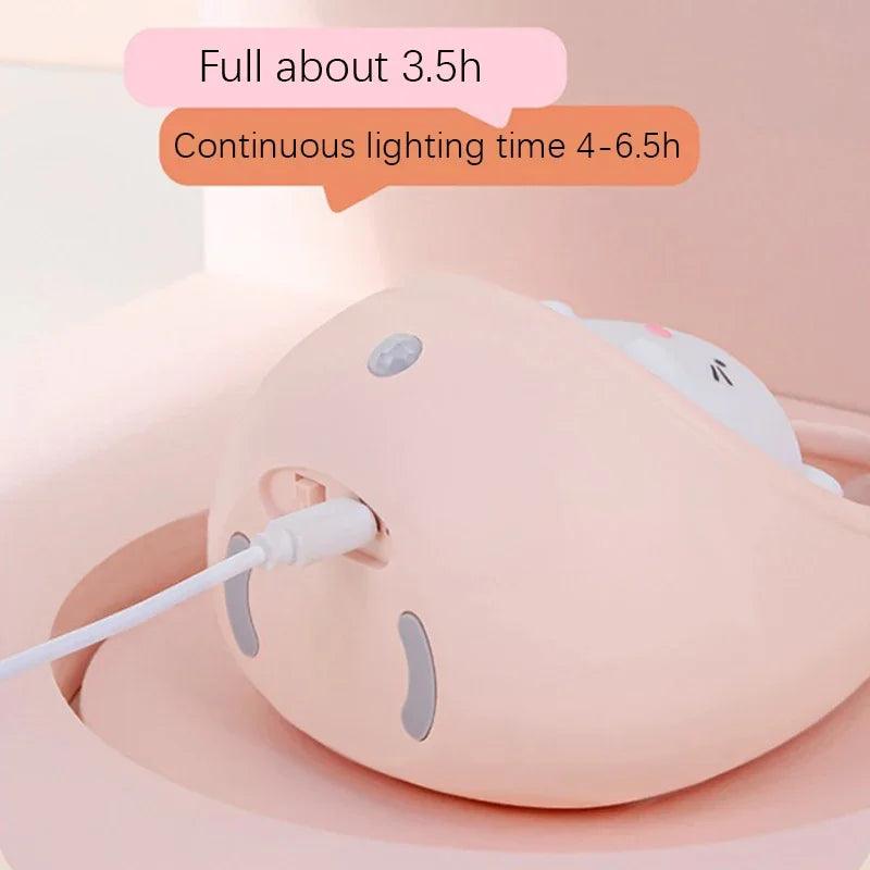 LED Night Light Intelligent Human Sensing USB Rechargeable Sleep Light Bedroom Bedside Corridor Desktop Decoration Table Lamp