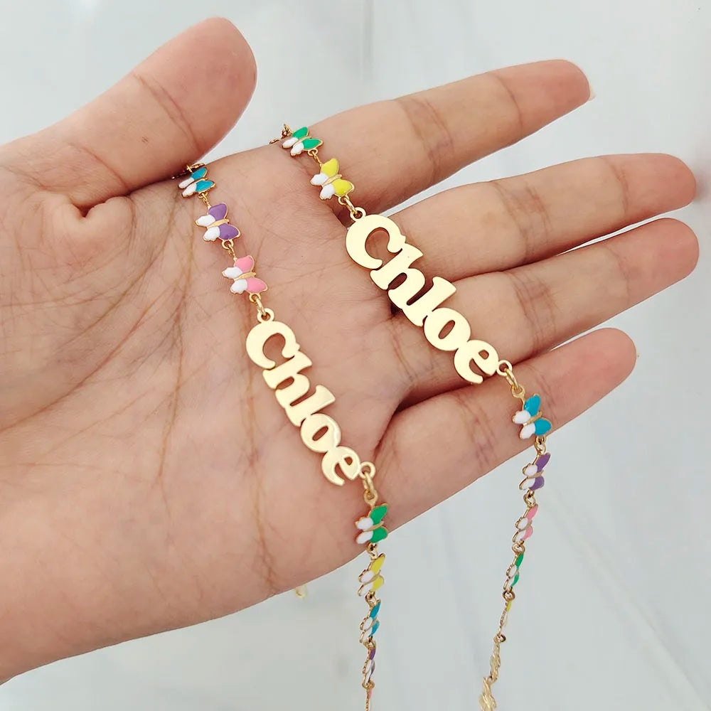 Customized Butterfly Heart Name Necklace - Sexikinis Swim