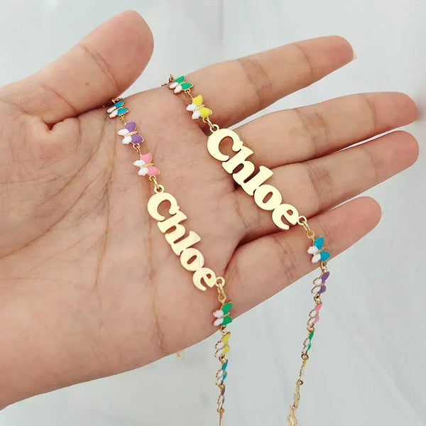 Customized Butterfly Heart Name Necklace - Sexikinis Swim - Gifts for You 'n Me