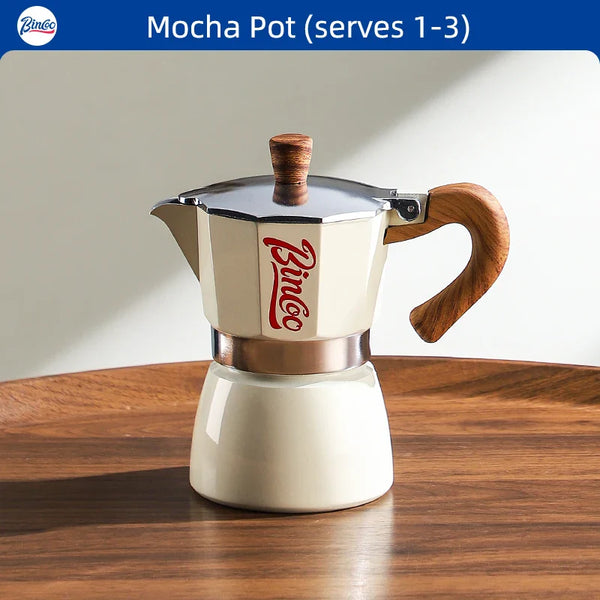 300ml Moka Pot - Italian Espresso Stovetop Coffee Maker for Home Baristas