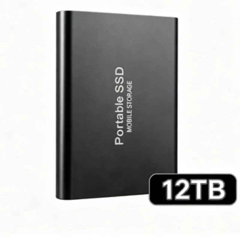 Portable External SSD, 1TB-16TB Large Capacity USB3.1 High Speed Solid State Drive, Lightweight Storage for Laptop, Desktop, Mac