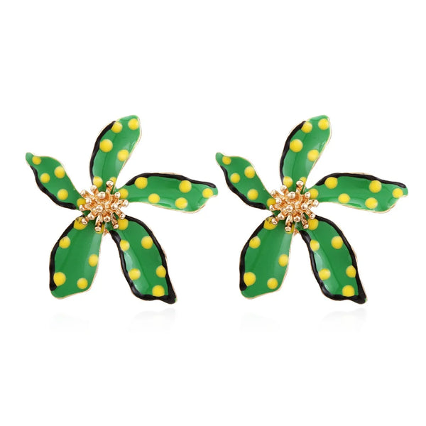 Sweet Big Flower Stud Earrings - Sexikinis Swim