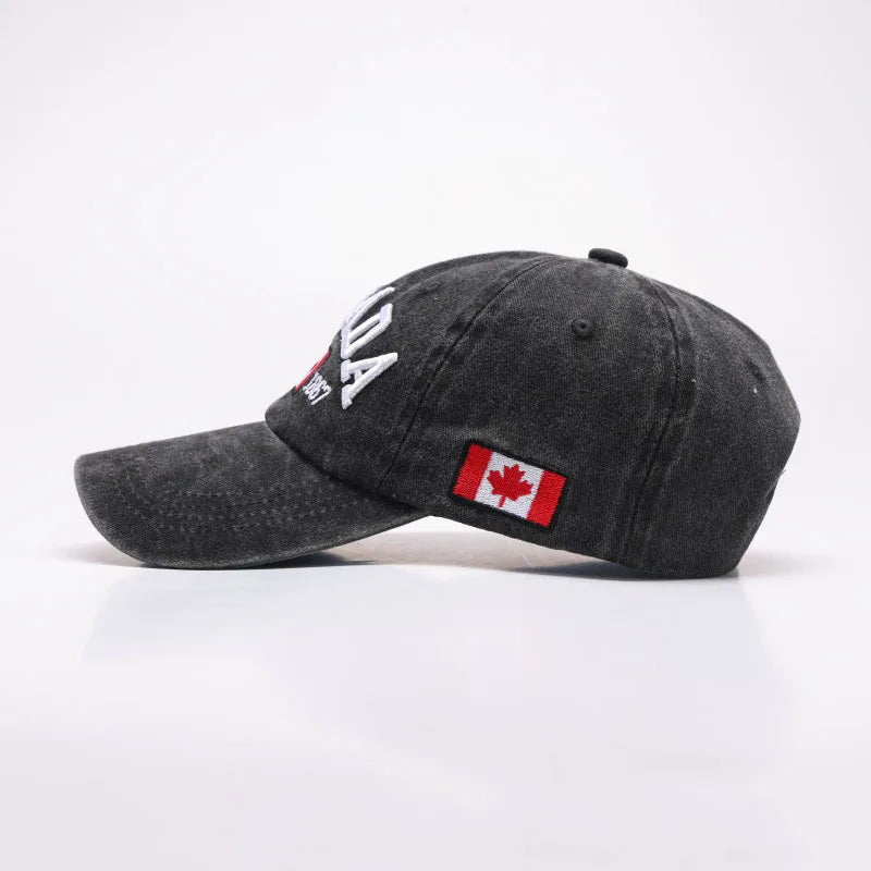 CANADA Embroidered Baseball Hat Maple Leaf 1967 Decorative Outdoor Sunscreen Duck Tongue Hat for Men and Women