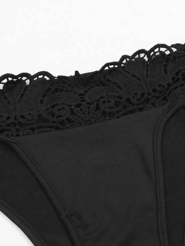 Sexy Black Lace Three Piece swimsuit - Sexikinis Swim - Gifts for You 'n Me