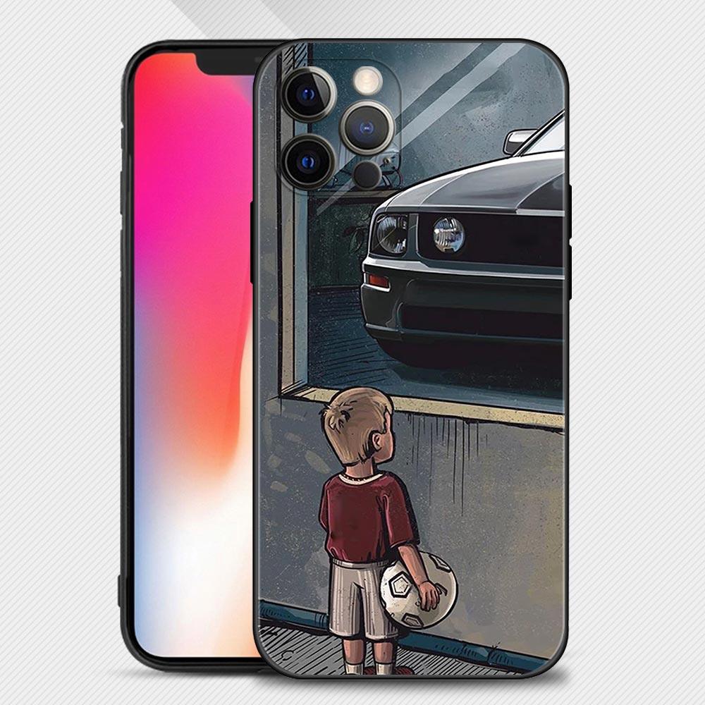 Boy Girl See Cool Sports Car Drift Case For iPhone 14 13 12 11 Pro Max Cover X XR XS Max 12Mini 13Mini 6 6S 7 8 Plus 5 5S Slim Back Cover Designer Matte Finish Hard Ultra Protective & Anti Shock