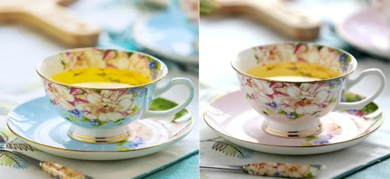 220ML, fine bone china vintage tea cup set, craft tea cup with saucer, porcelain coffee cup, cafeteira porcelain cup and saucer