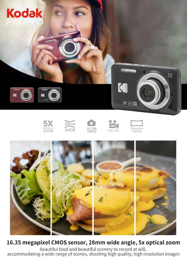 KODAK PIXPRO FZ55-RD 16MP Digital Camera 5X Optical Zoom 28mm Wide Angle 1080P Full HD Video 2.7